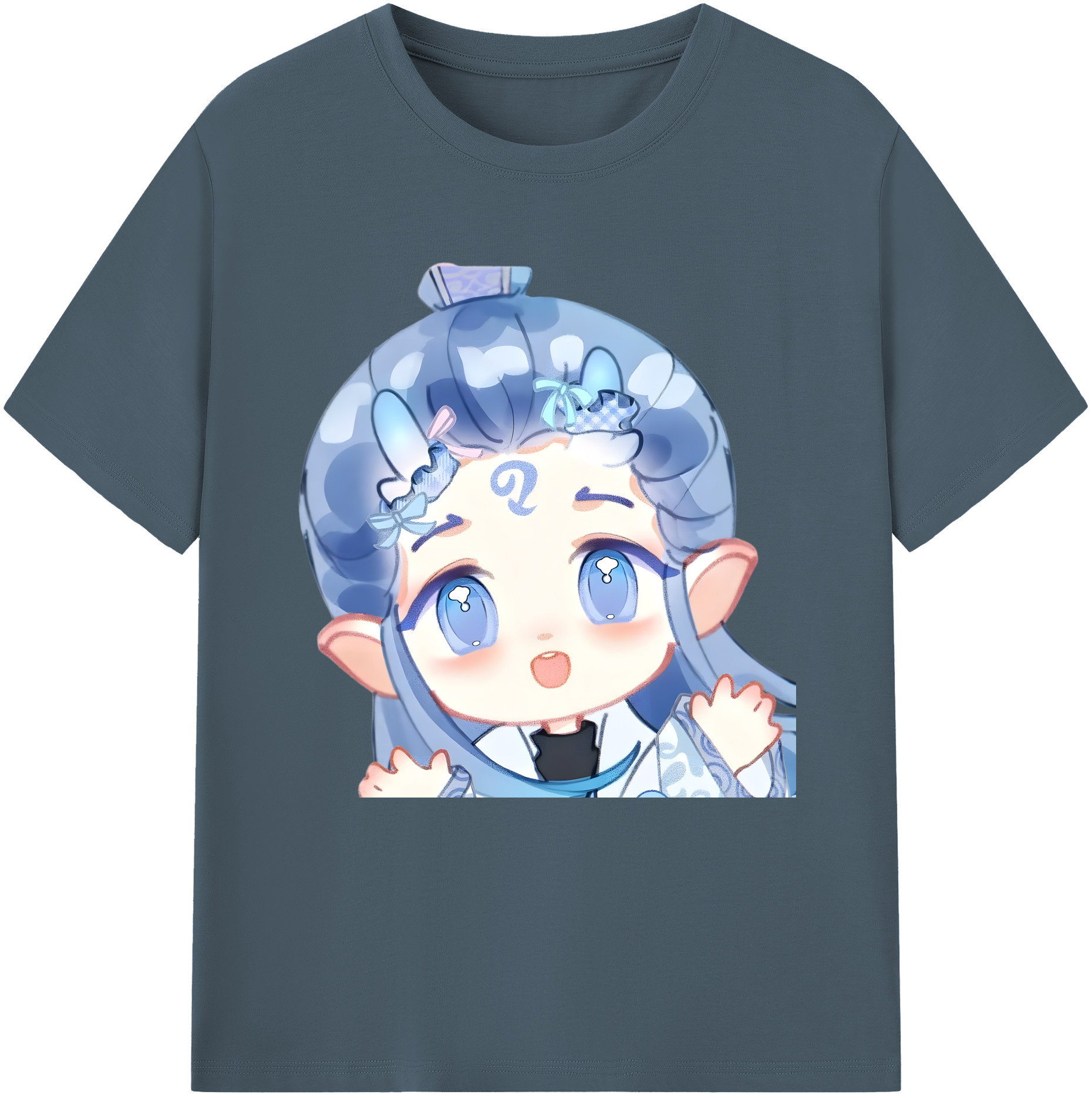 （画像用） Ne Zha 2 ナタ 魔童の大暴れ 綿100％半袖Tシャツ（フロントプリント）